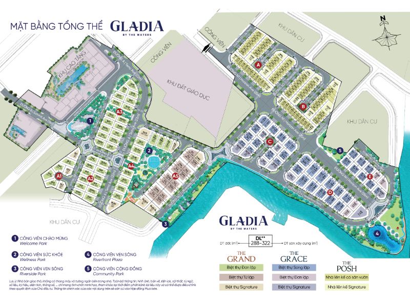 Mặt bằng dự án Gladia